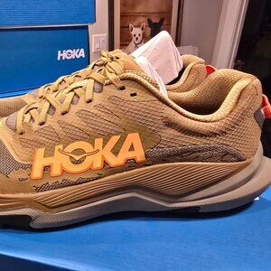 Hoka Torrent 4 Mens Size 12 1155115-HYN Trail Running Shoes Honey / Olive NEW